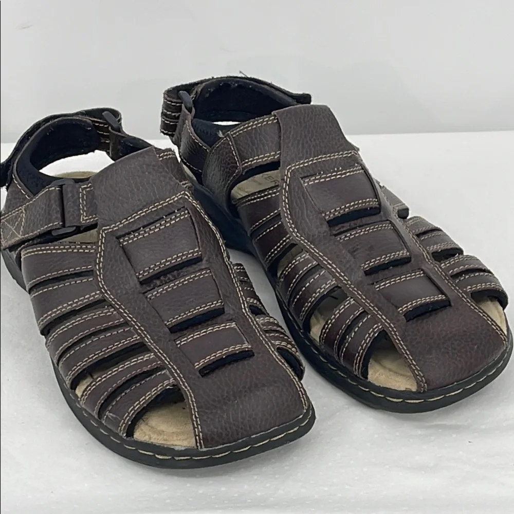 DOCKERS SIZE 8M Men's Brown Leather Sandals
